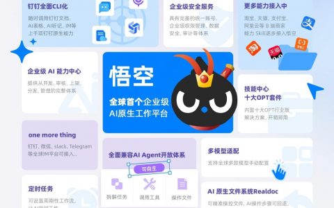阿里发布全球首个企业级Agent平台“悟空”